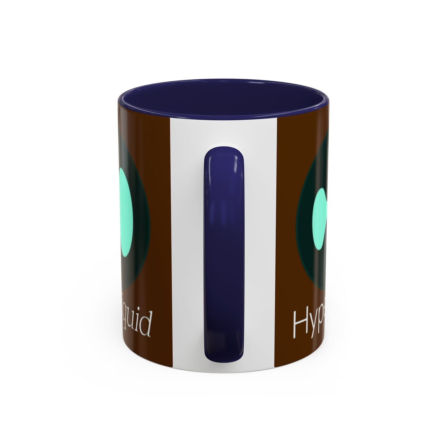 Hyperliquid White font Brown Accent Mug by cypherpunkgear.com
