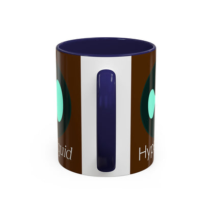 Hyperliquid White font Brown Accent Mug by cypherpunkgear.com
