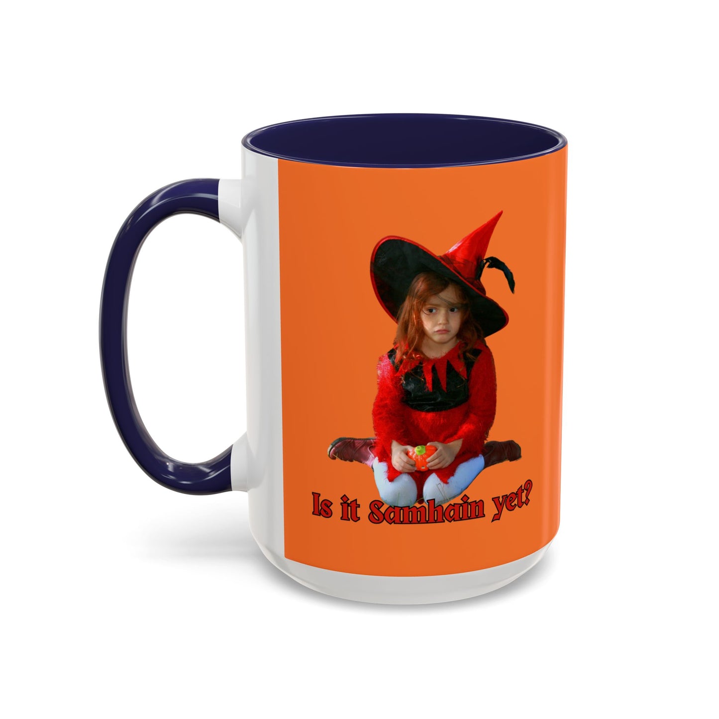Is it Samhain yet? Orange Accent Mug by CreepyCrafts.boo