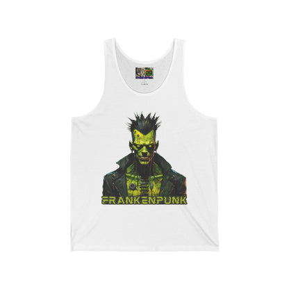 Frankenpunk Unisex Jersey Tank Top by CreepyCrafts.boo