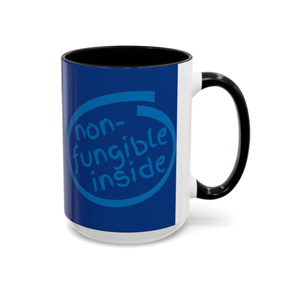 Non-Fungible Inside Dark Blue Accent Mug by cypherpunkgear.com