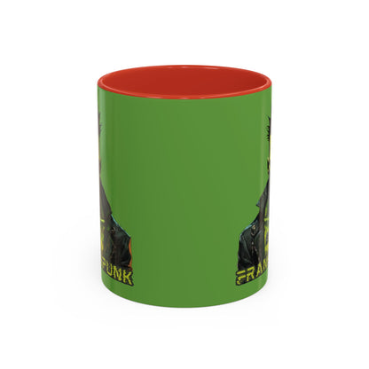 Frankenpunk Green Accent Mug by CreepyCrafts.boo