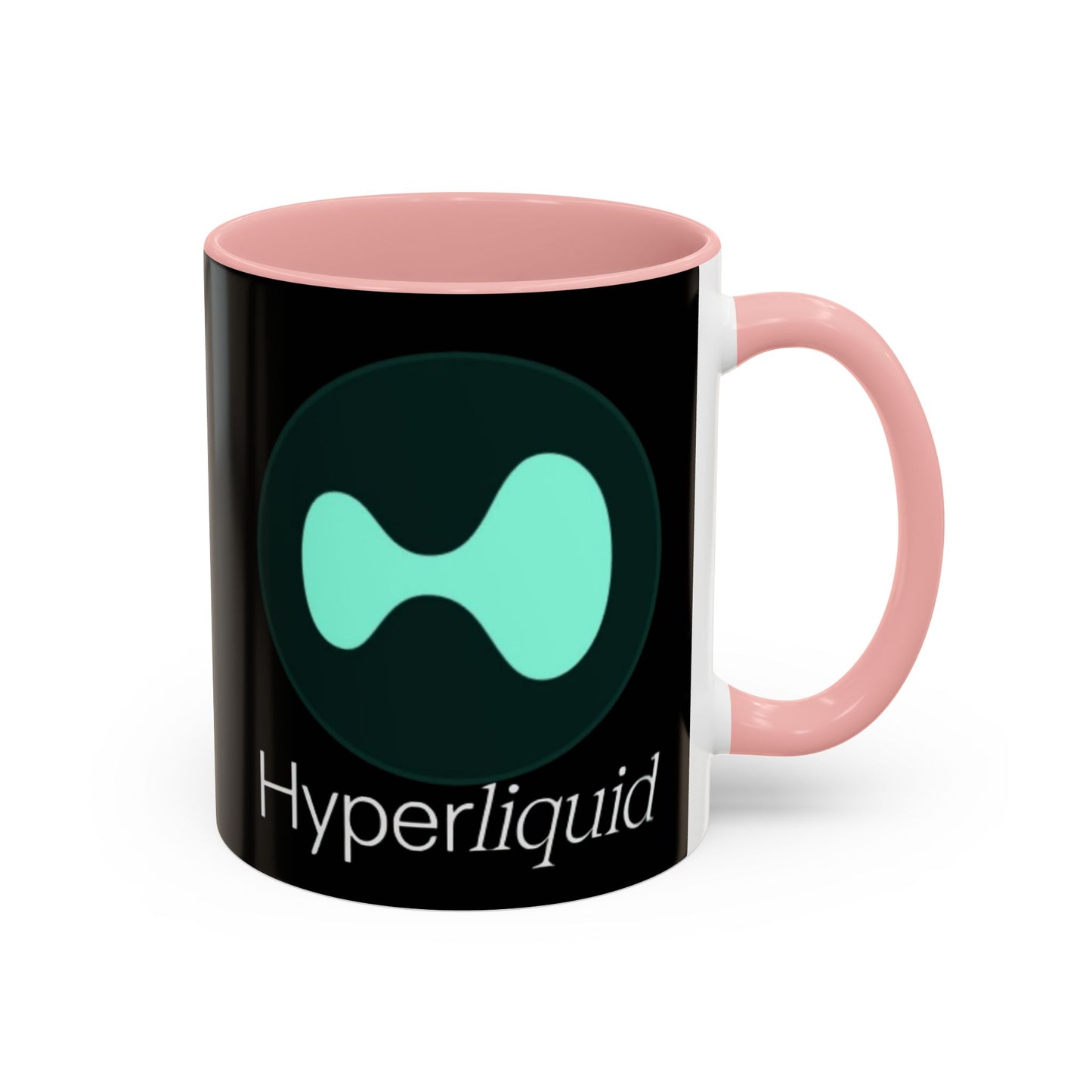 Hyperliquid White font Black Accent Mug by cypherpunkgear.com