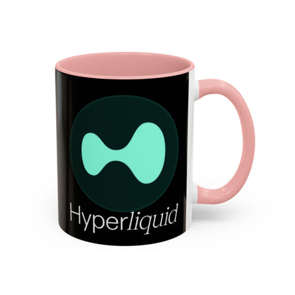 Hyperliquid White font Black Accent Mug by cypherpunkgear.com