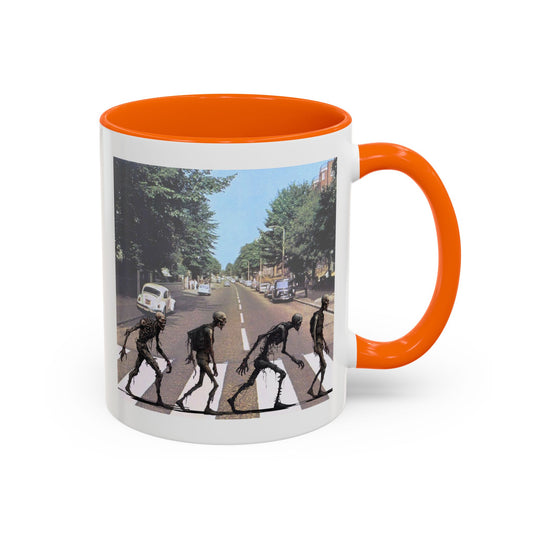 2-sided, Scabby Road White Accent Mug by CreepyCrafts.boo