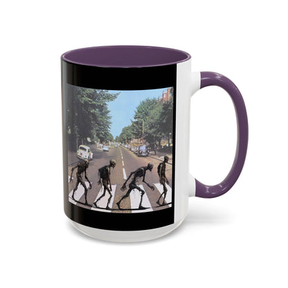 2-sided, Scabby Road Black Accent Mug by CreepyCrafts.boo