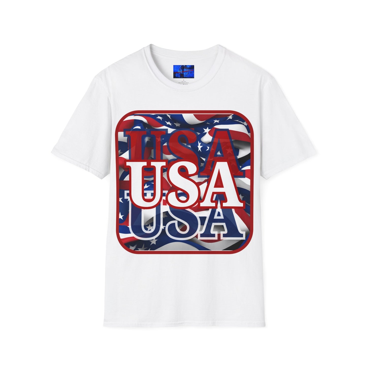 Red WHITE and Blue USA Patriot LTcolors Unisex T-Shirt by cypherpunkgear