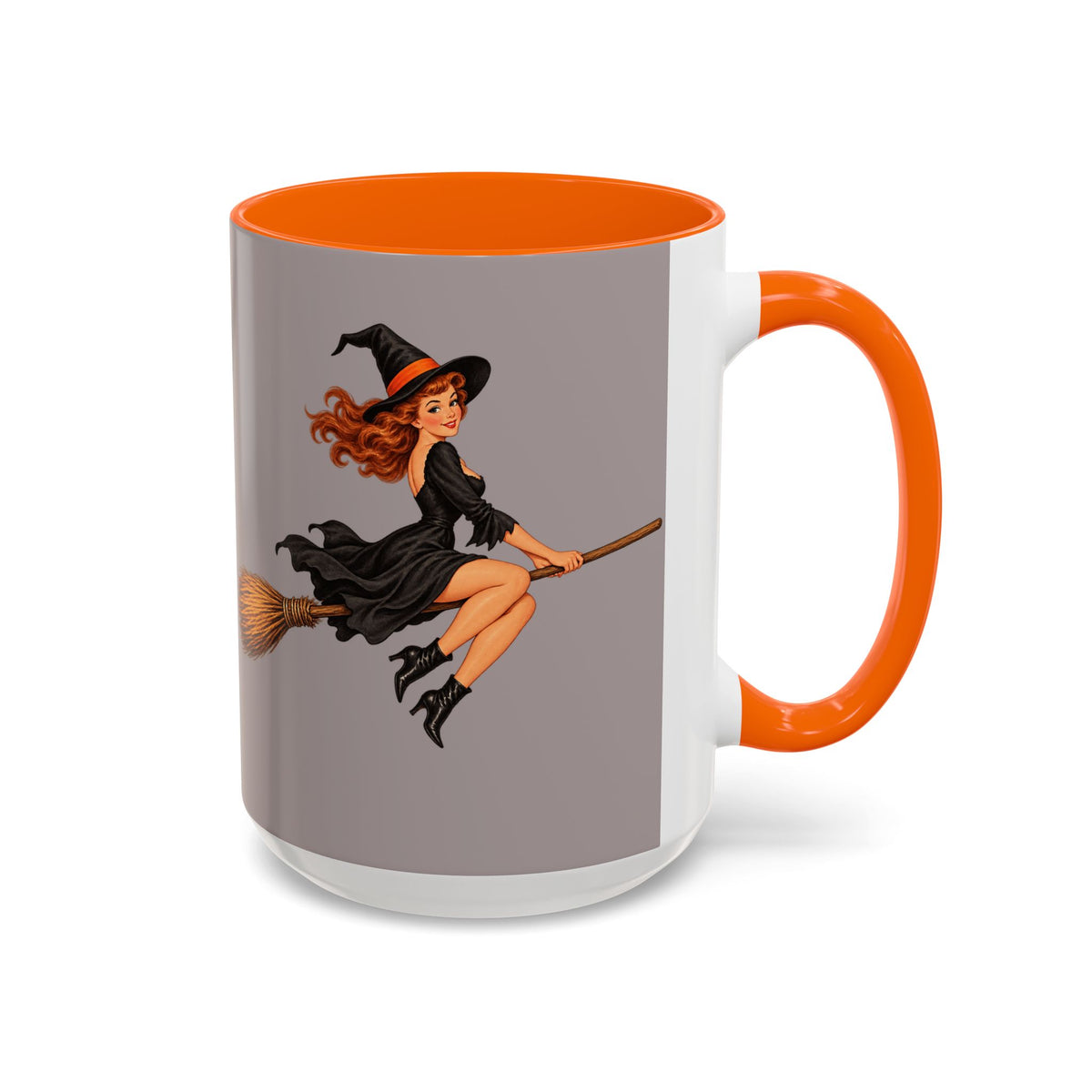 Hazel Hex Grey Accent Mug by CreepyCrafts.boo