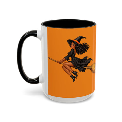 Velvet Vex Orange Accent Mug by CreepyCrafts.boo