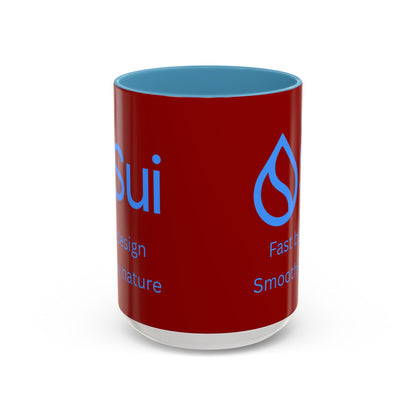 SUI Red Accent Mug by cypherpunkgear.com
