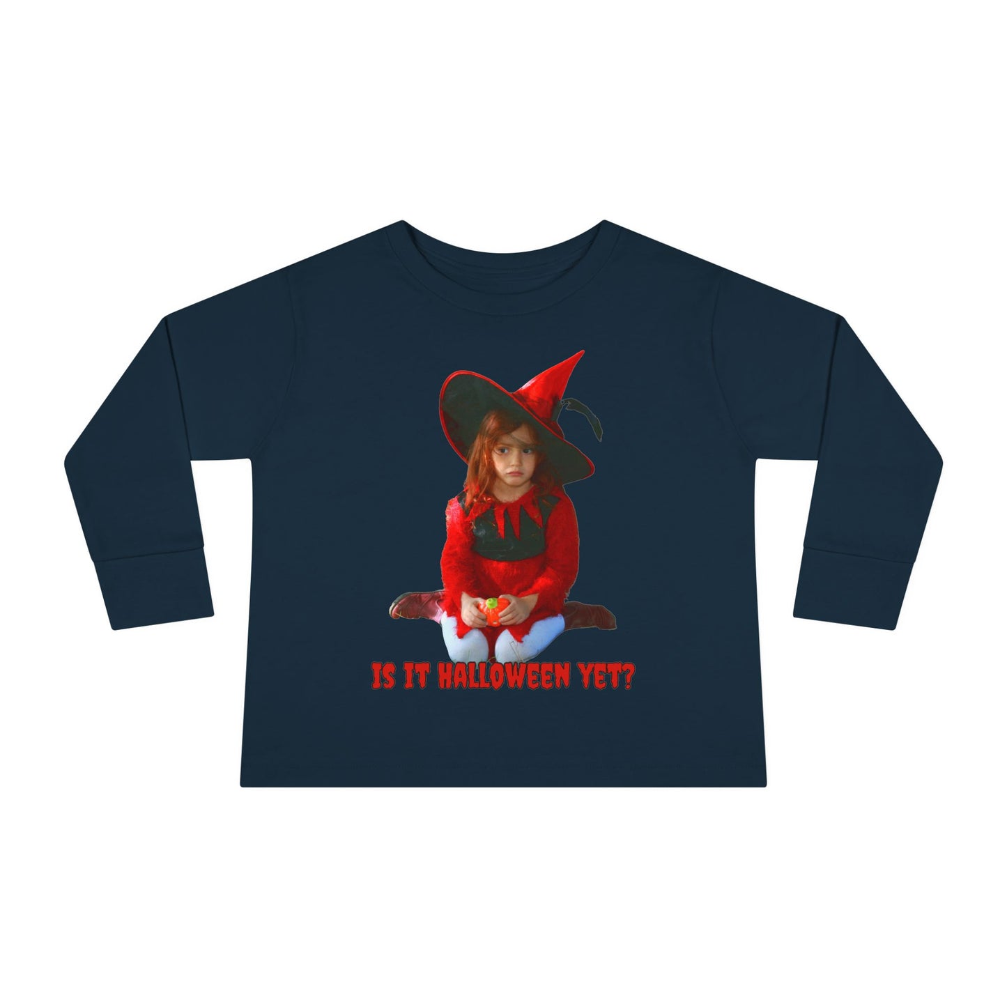 Is it Halloween yet? Toddler Long Sleeve Tee by CreepyCrafts.boo