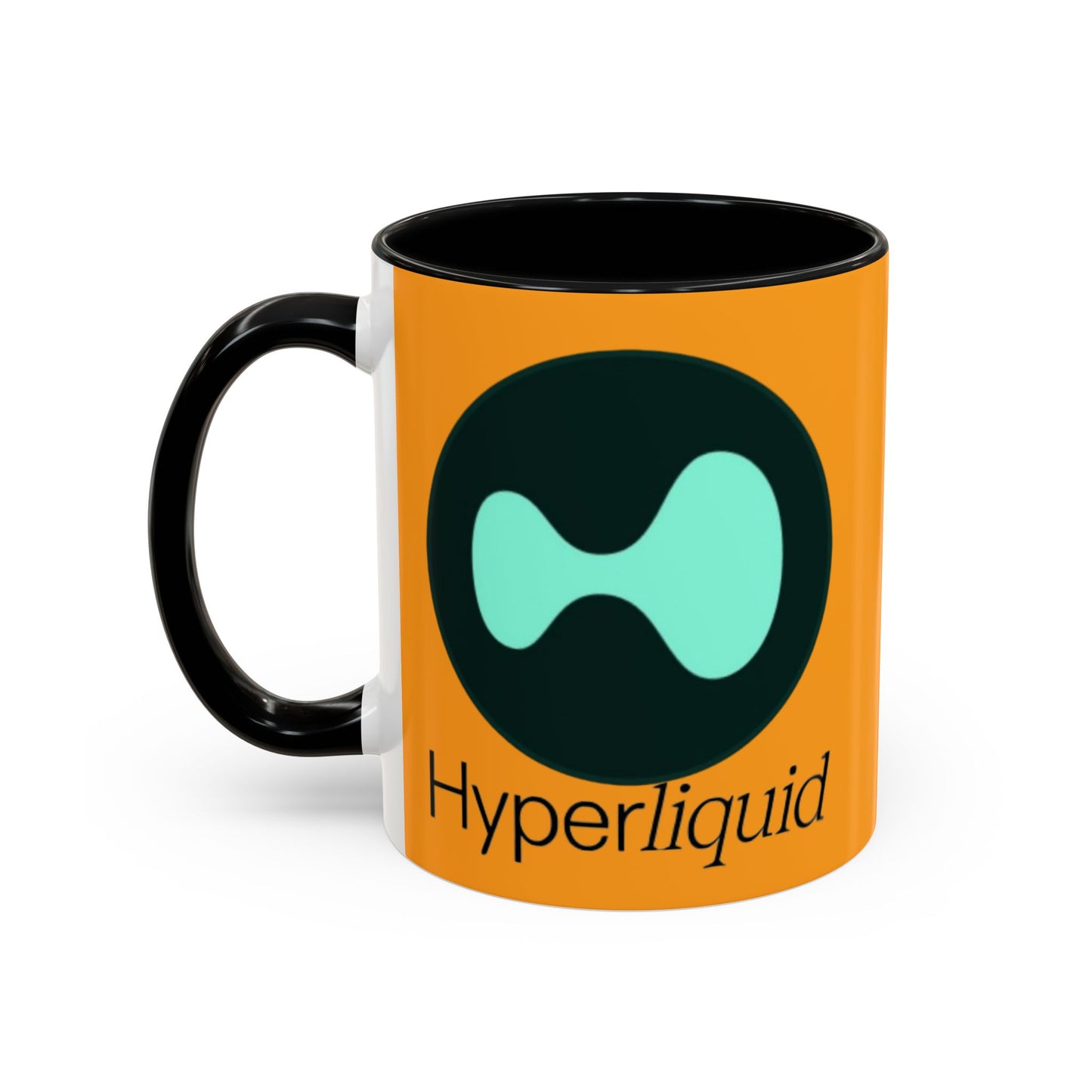 Hyperliquid Black font Orange Accent Mug by cypherpunkgear.com