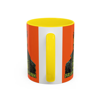 Frankenpunk Orange Accent Mug by CreepyCrafts.boo