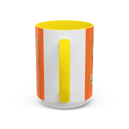Monero (XMR) don't assume your freedoms are assured Orange Accent Mug by cypherpunkgear.com