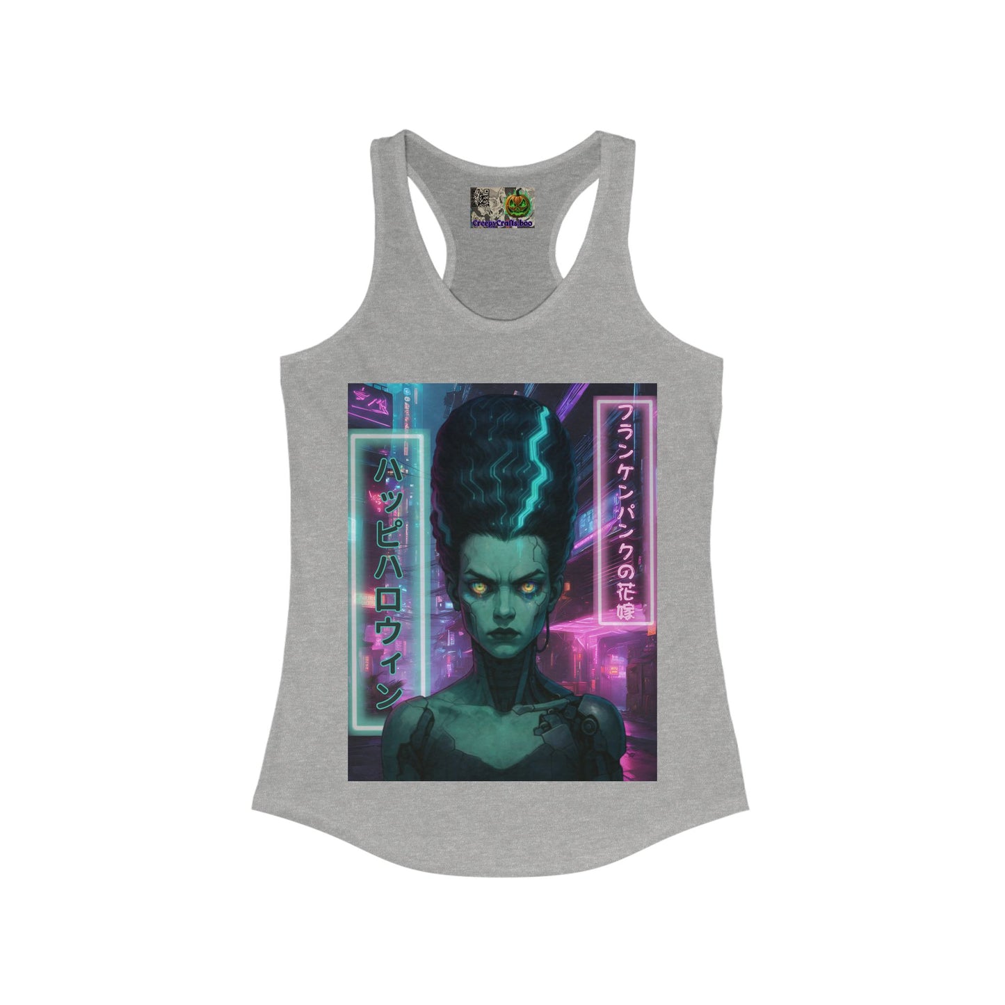 Bride of Frankenpunk Women's Racerback Tank Top by CreepyCrafts.boo