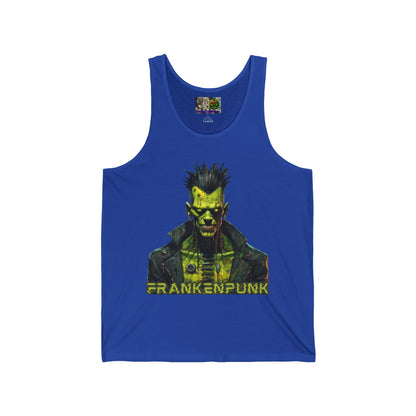 Frankenpunk Unisex Jersey Tank Top by CreepyCrafts.boo