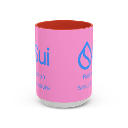SUI Pink Accent Mug by cypherpunkgear.com