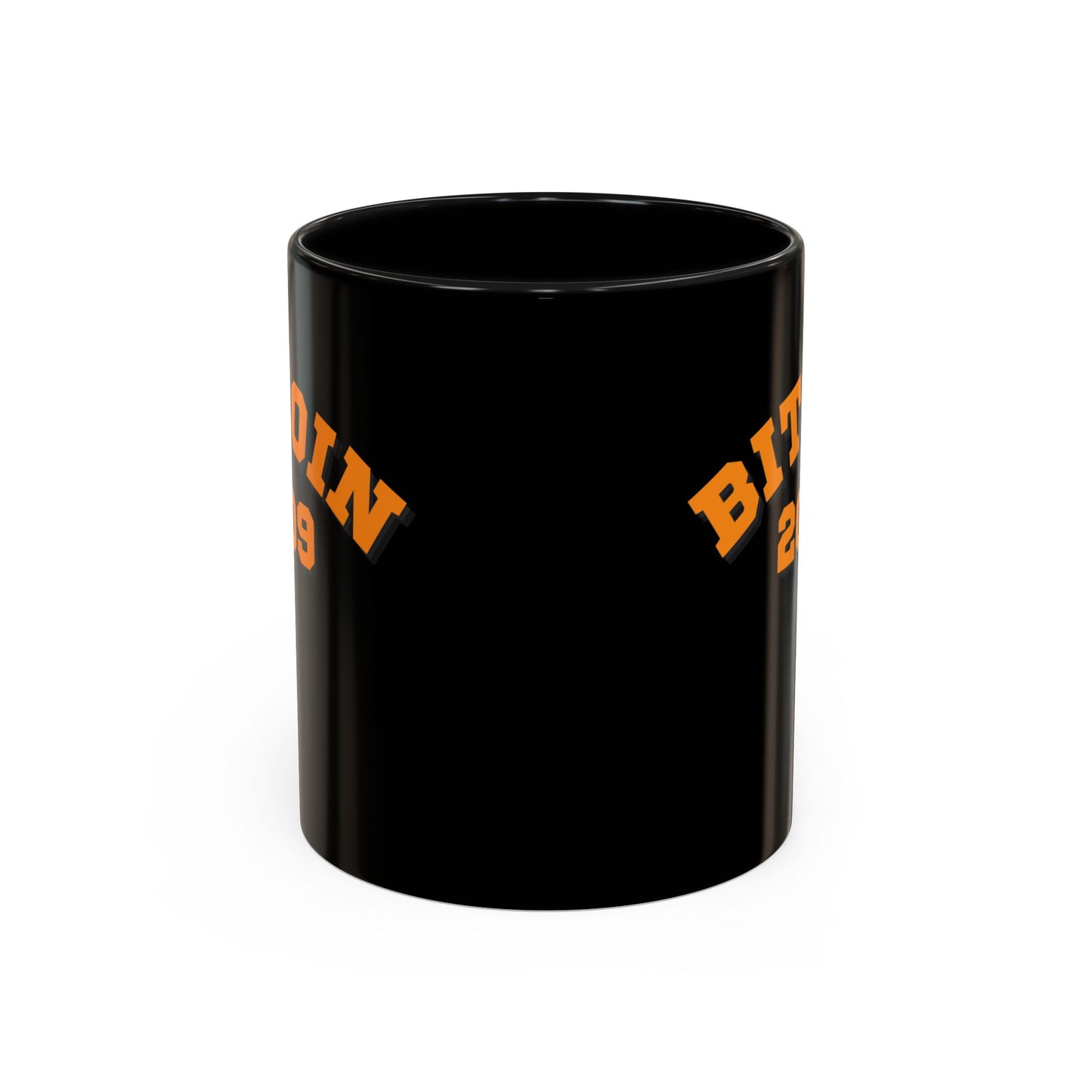 Bitcoin 2009 Black Accent Mug by cypherpunkgear.com