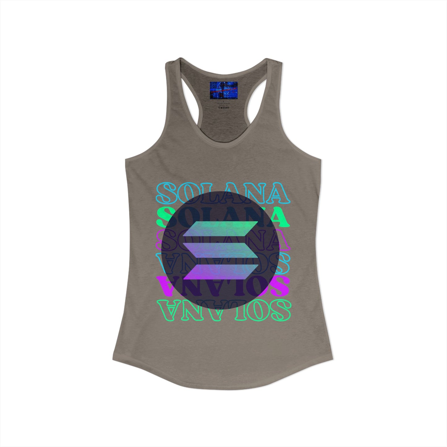 Solana, Solana, Solana (SOL) Women's Racerback Tank Top by cypherpunkgear.com