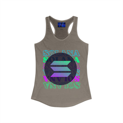 Solana, Solana, Solana (SOL) Women's Racerback Tank Top by cypherpunkgear.com