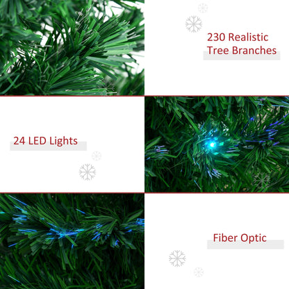 HOMCOM 6' Tall Douglas Fir Pre-Lit Artificial Christmas Tree