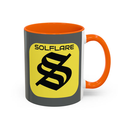 SolflareLogo Grey Accent Mug by cypherpunkgear.com