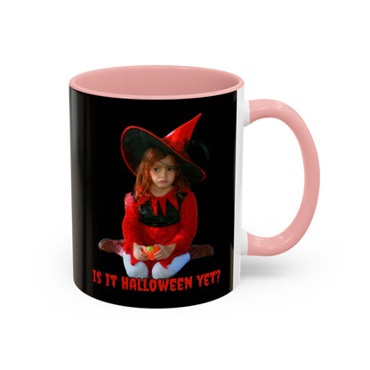 Is it Halloween yet? Black Accent Mug by CreepyCrafts.boo