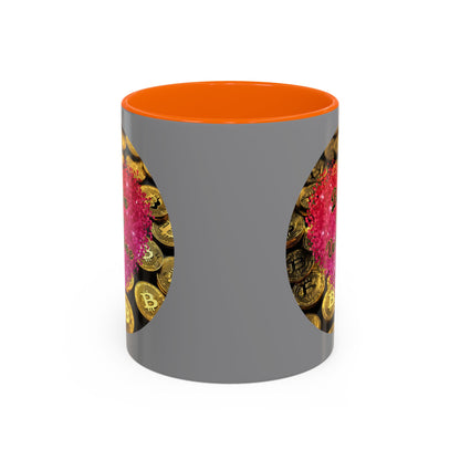 Bitcoin is My Valentine Grey Accent Mug by cypherpunkgear.com