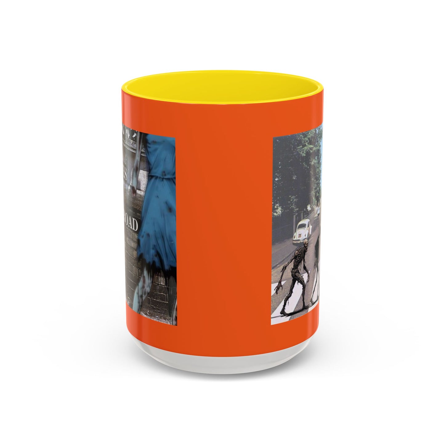 2-sided, Scabby Road Orange Accent Mug by CreepyCrafts.boo