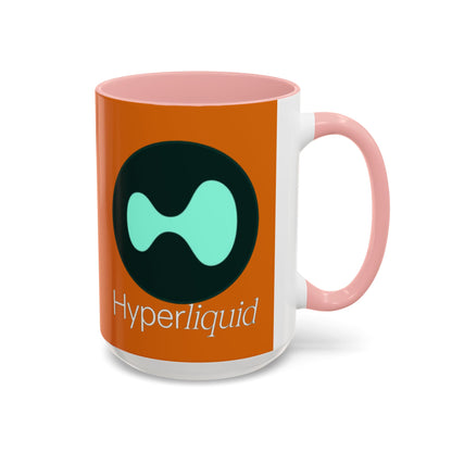 Hyperliquid White font Orange Accent Mug by cypherpunkgear.com