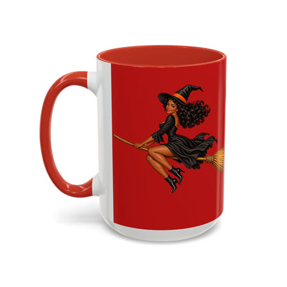 Velvet Vex Red Accent Mug by CreepyCrafts.boo