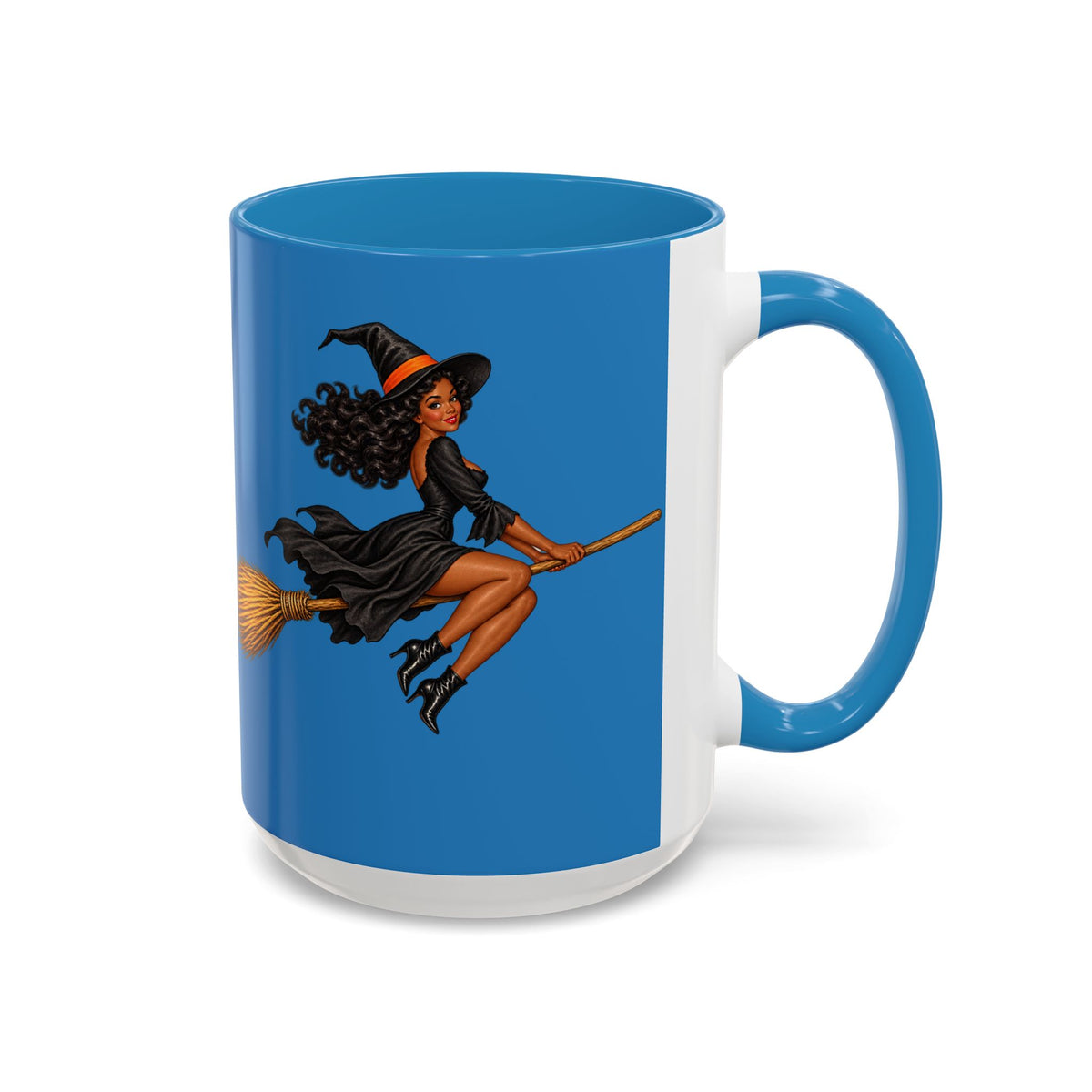Velvet Vex Blue Accent Mug by CreepyCrafts.boo