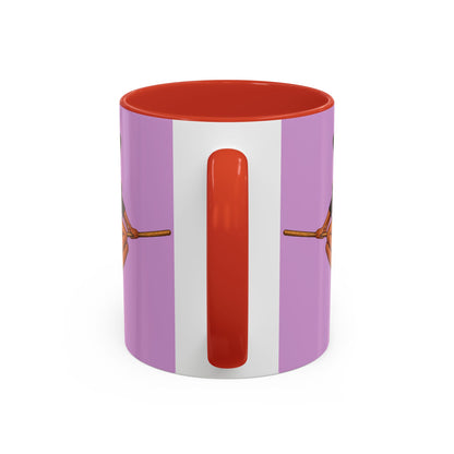 Velvet Vex Pink Accent Mug by CreepyCrafts.boo