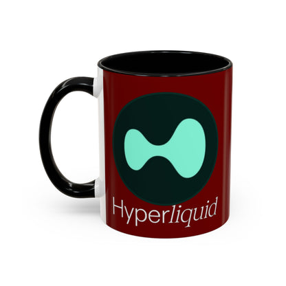 Hyperliquid White font Red Accent Mug by cypherpunkgear.com