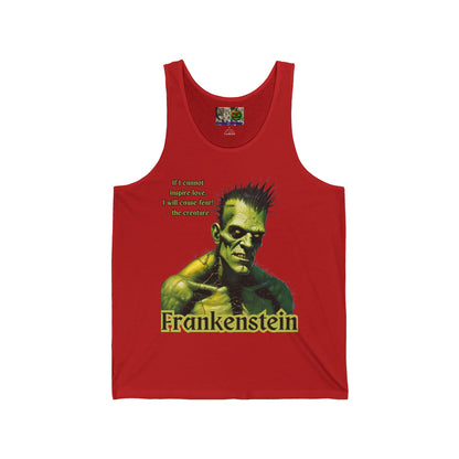 Frankenstein's Creature Unisex Jersey Tank Top by CreepyCrafts.boo