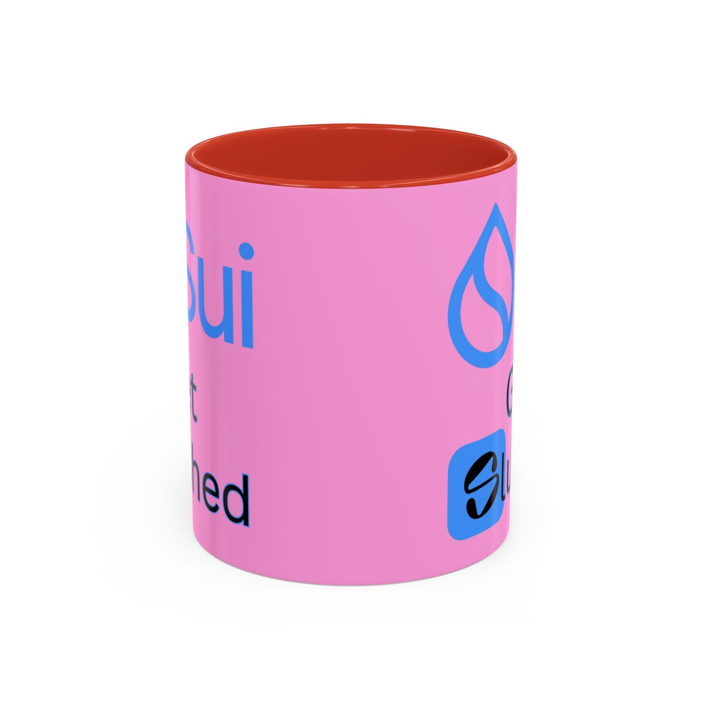 Sui: Get Slushed Pink Accent Mug by cypherpunkgear.com