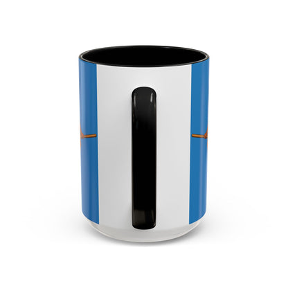 Velvet Vex Blue Accent Mug by CreepyCrafts.boo