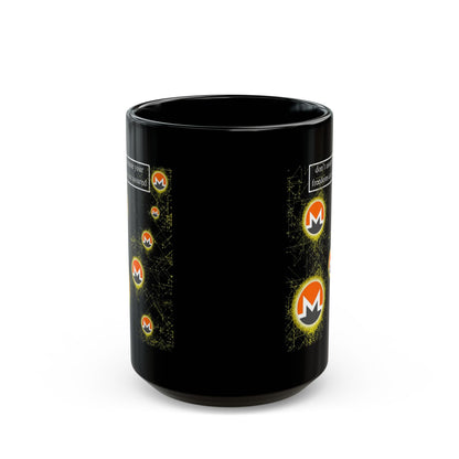Monero (XMR) don't assume your freedoms are assured Black Mug by cypherpunkgear.com