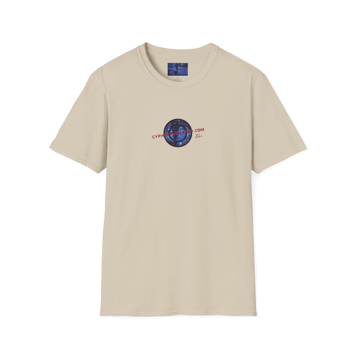 2-sided, cypherpunkgear.com logo Light colors Unisex T-Shirt by cypherpunkgear.com