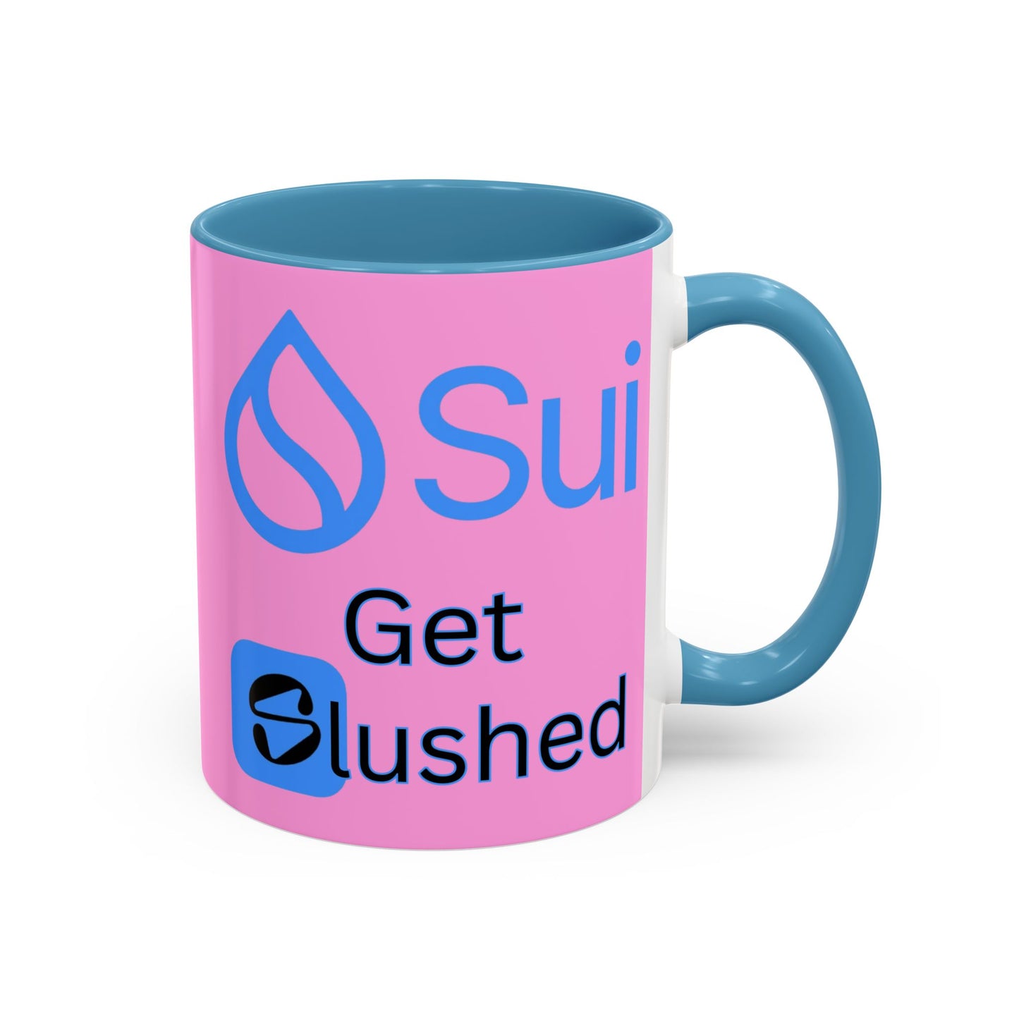 Sui: Get Slushed Pink Accent Mug by cypherpunkgear.com