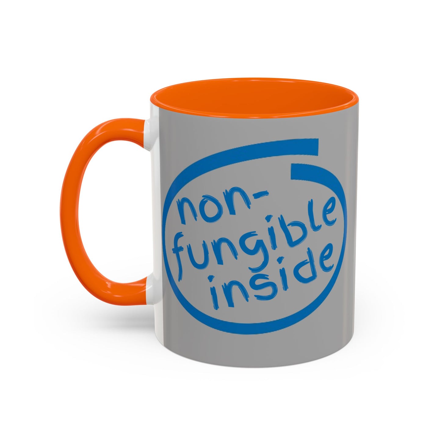 Non-Fungible Inside Grey Accent Mug by cypherpunkgear.com