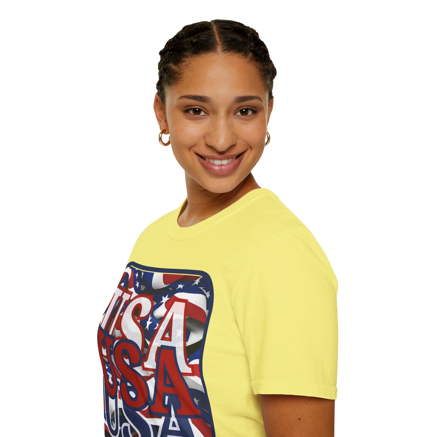 RED White and Blue USA Patriot Light colors Unisex T-Shirt by cypherpunkgear.com