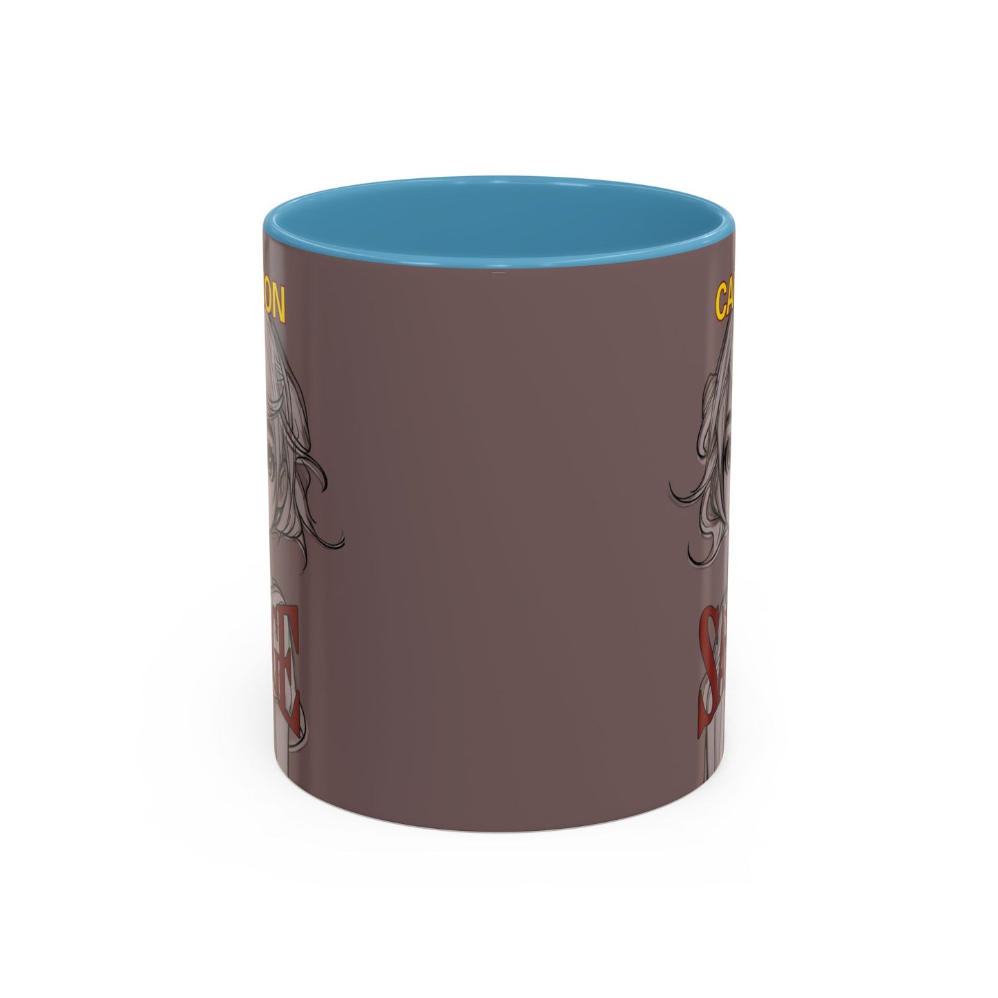 Caution, Savage Grey Accent Mug by cypherpunkgear.com