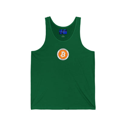 2-sided, Bitcoin, Bitcoin, Bitcoin (BTC) Unisex Jersey Tank Top by cypherpunkgear.com