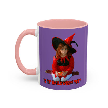 Is it Halloween yet? Light Purple Accent Mug by CreepyCrafts.boo