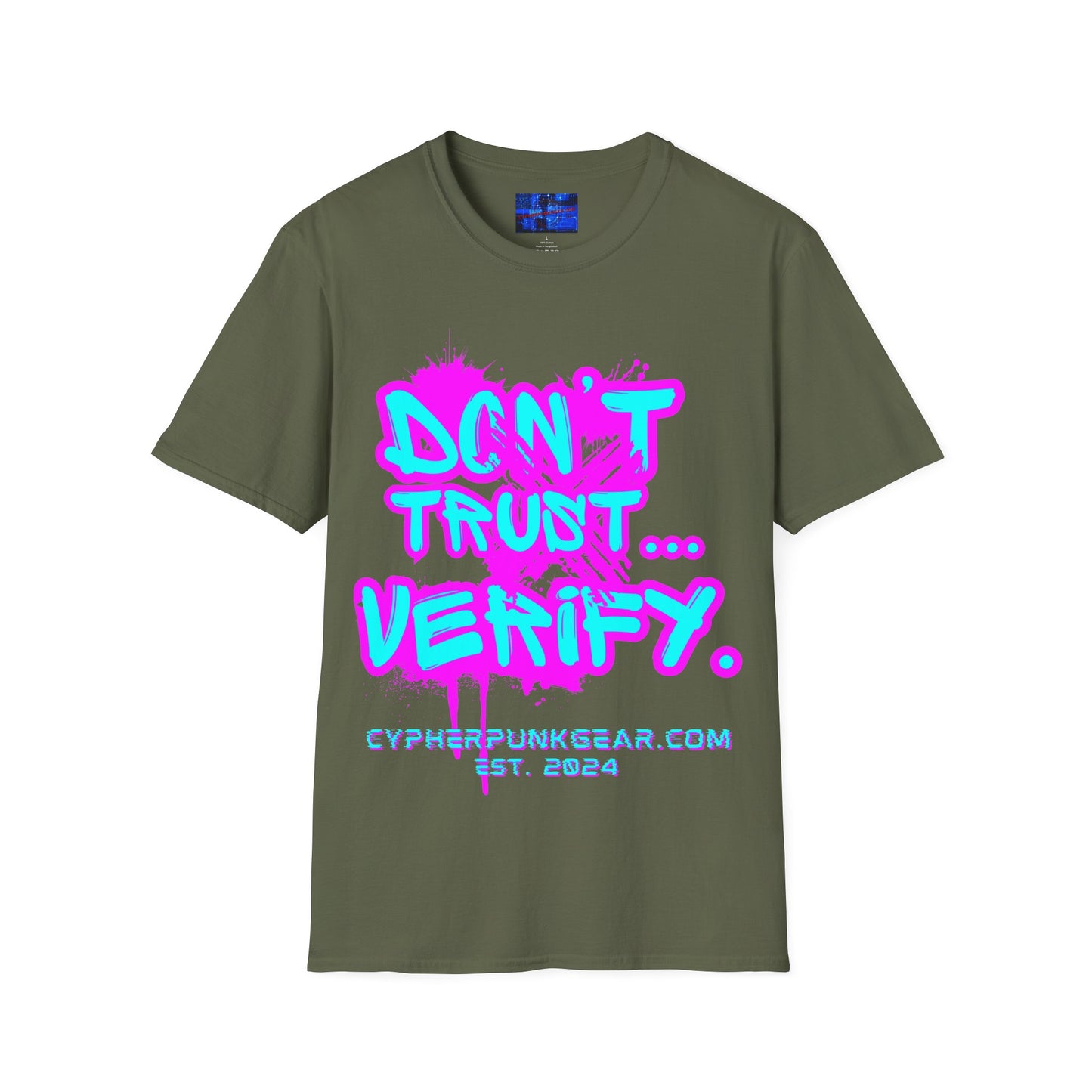 Don't Trust...Verify. Dark colors Unisex T-Shirt by cypherpunkgear.com