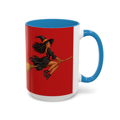 Velvet Vex Red Accent Mug by CreepyCrafts.boo