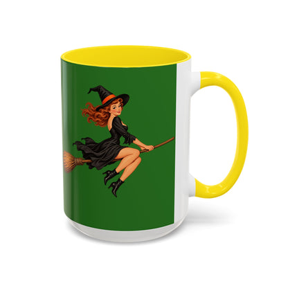 Hazel Hex Green Accent Mug by CreepyCrafts.boo