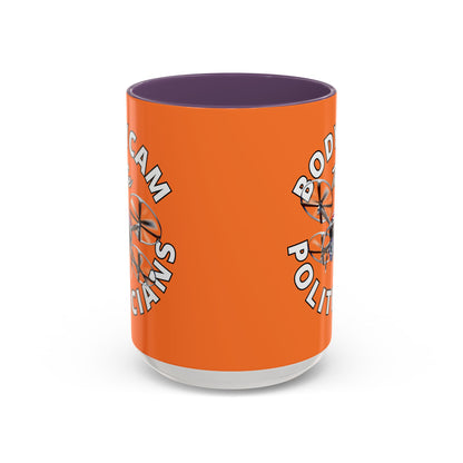 Bodycam the Politicians Drone Orange Accent Mug by cypherpunkgear.com