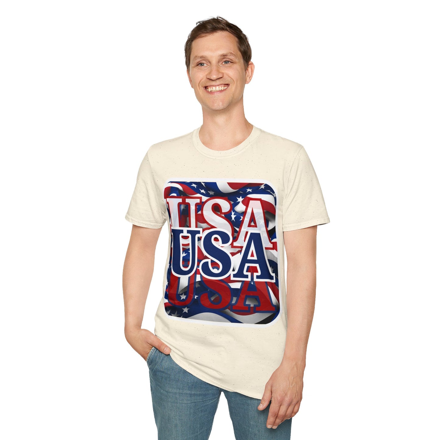 Red White and BLUE USA Patriot LTcolors Unisex T-Shirt by cypherpunkgear